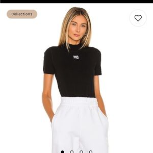 Alexander wang black cropped tee